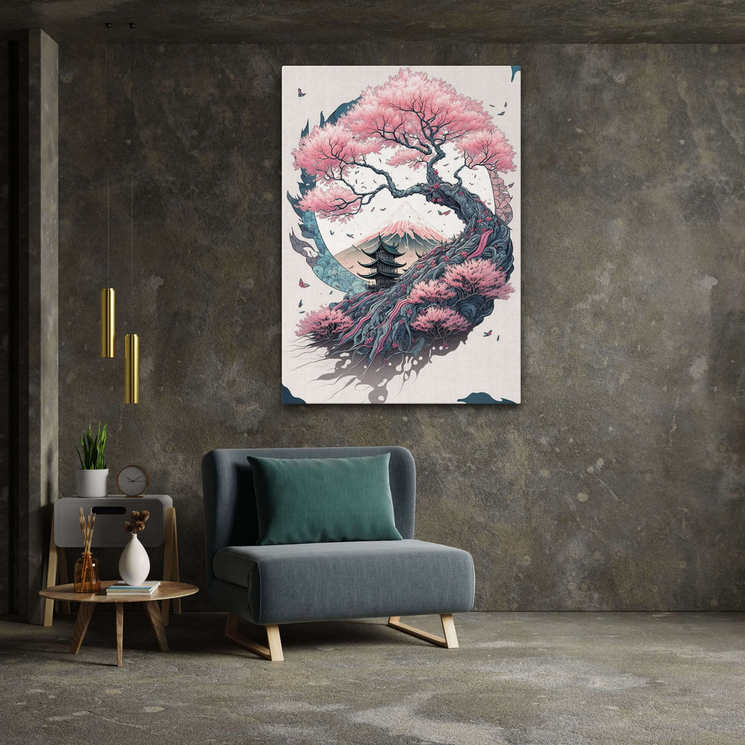 Home Japanese Cherry Blossom Wall Art
