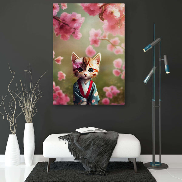 Kitten Japanese Wall Art | MusaArtGallery™ 