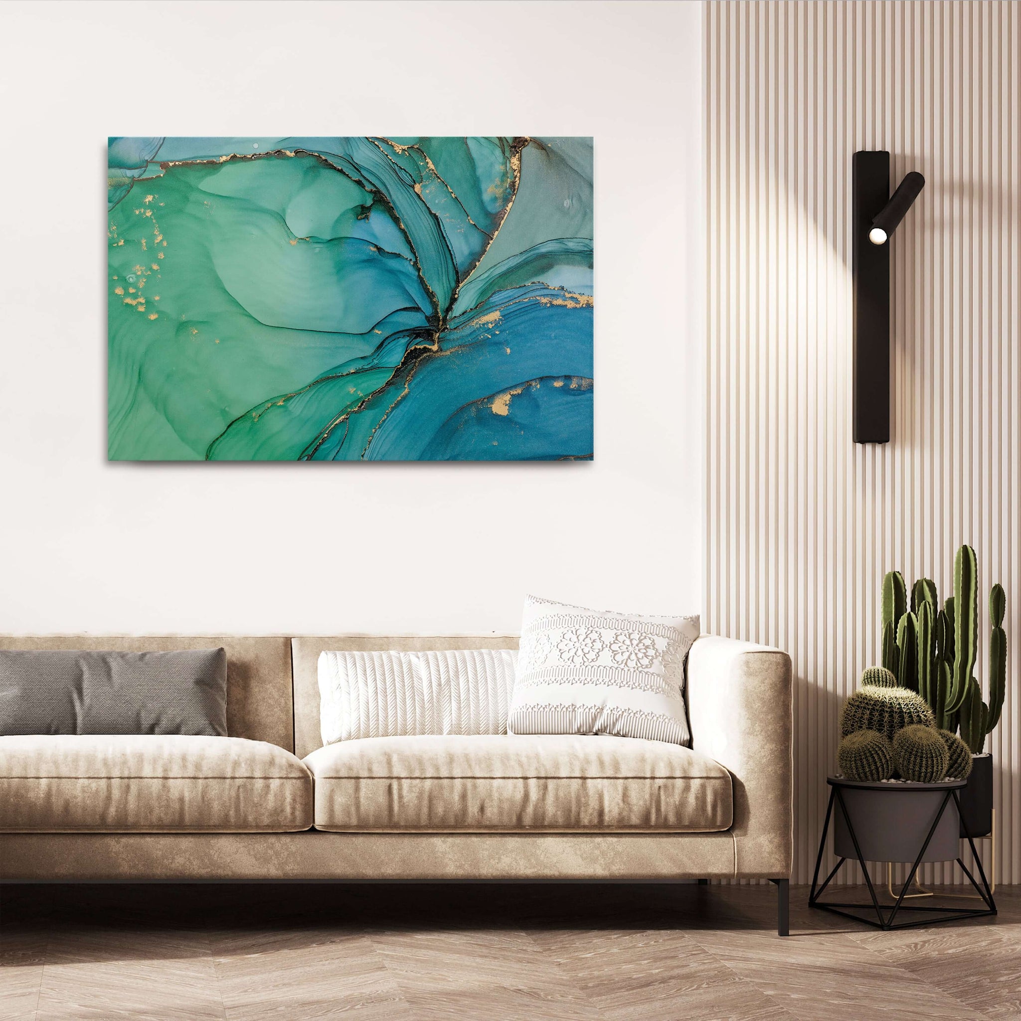 Light Green Marble Art | MusaArtGallery™