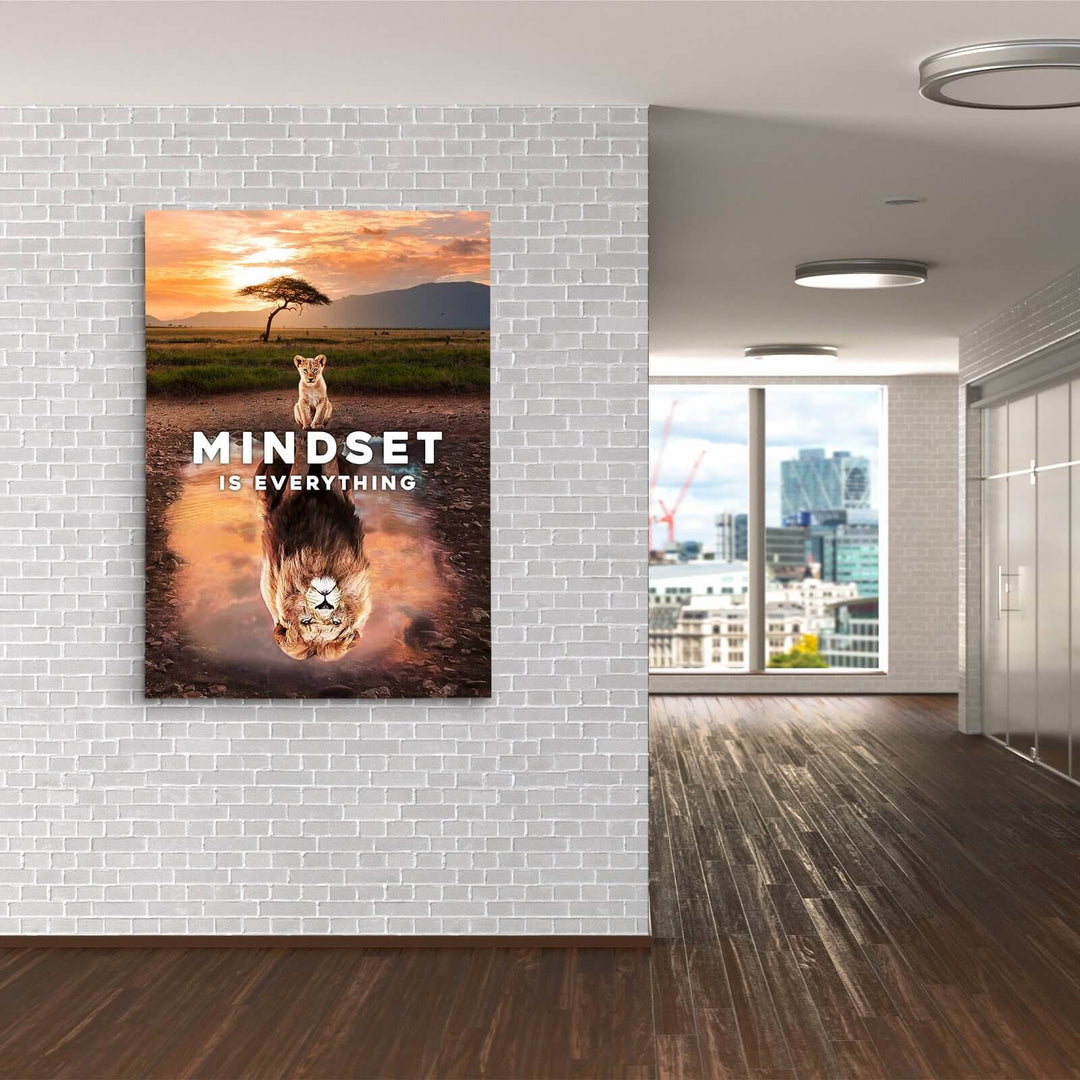 Mindset Is Everything Lion Canvas Mindset Canvas MusaArtGallery™