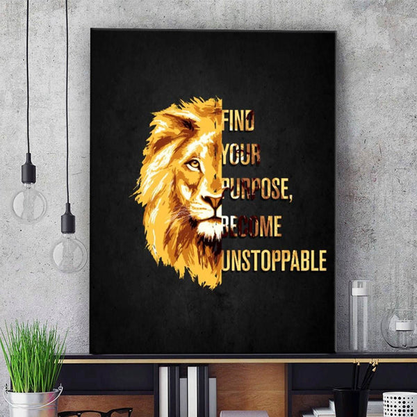 Lion Motivational Canvas - Lion Canvas