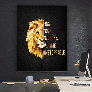 Lion Motivational Canvas - Lion Canvas