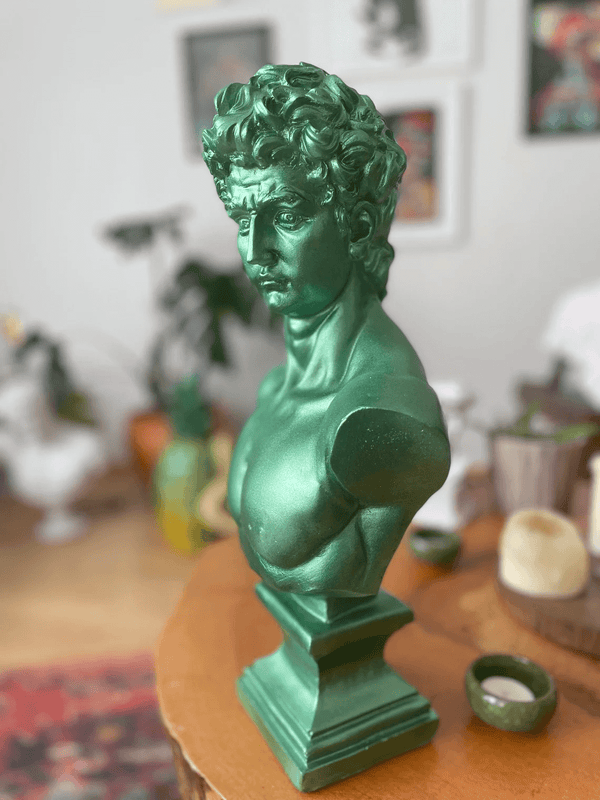 Mint Green David Bust Statue- David Bust Statue for Sale