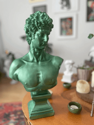 Mint Green David Bust Statue- David Bust Statue for Sale