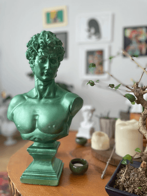 Mint Green David Bust Statue- David Bust Statue for Sale