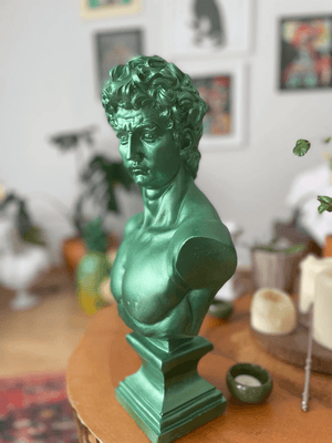 Mint Green David Bust Statue- David Bust Statue for Sale