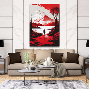Mountain Minimal Japanese Art | MusaArtGallery™