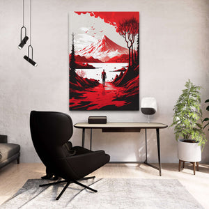 Mountain Minimal Japanese Art | MusaArtGallery™