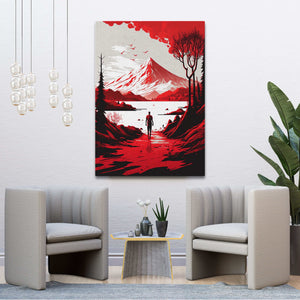 Mountain Minimal Japanese Art | MusaArtGallery™