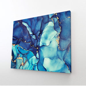 Navy Blue Marble Art | MusaArtGallery™