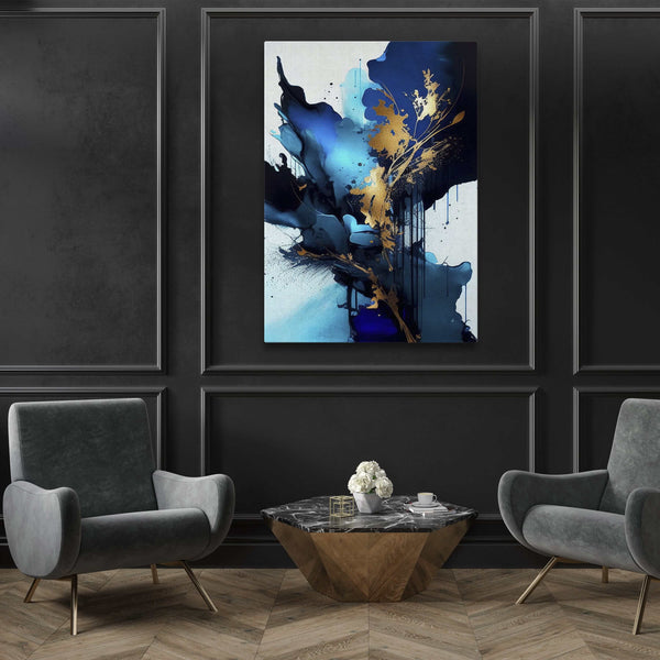 Navy Blue and Gold Wall Decor | MusaArtGallery™ 