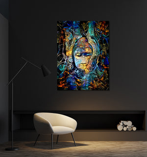 Psychedelic Buddha Canvas- Modern Art on Canvas 