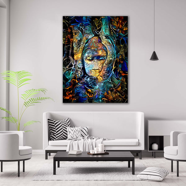 Psychedelic Buddha Canvas- Modern Art on Canvas 