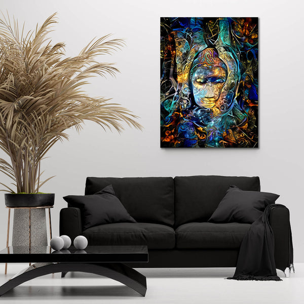 Psychedelic Buddha Canvas- Modern Art on Canvas 