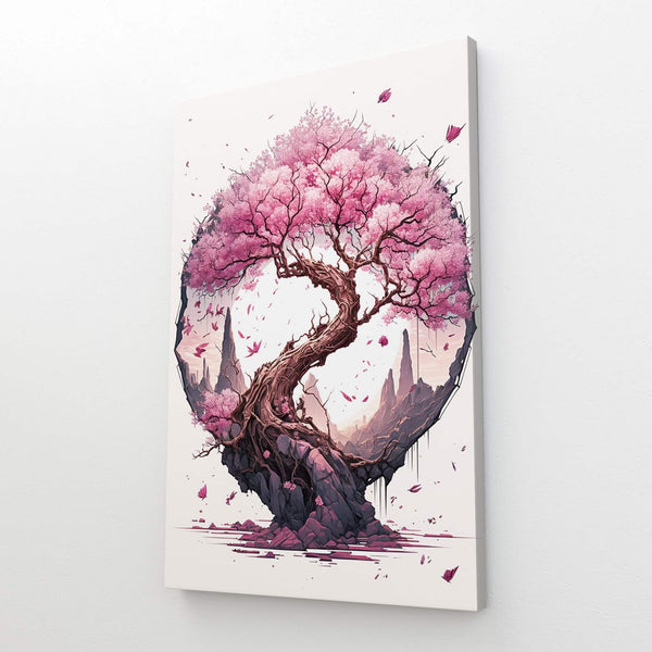 Pink Japanese Cherry Blossom Wall Art | MusaArtGallery™ 
