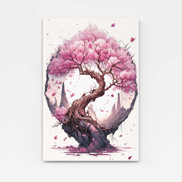 Pink Japanese Cherry Blossom Wall Art | MusaArtGallery™ 