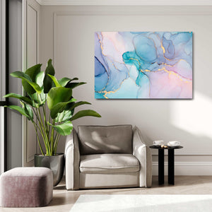 Pink and Blue Marble Wall Art | MusaArtGallery™ 