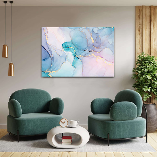 Pink and Blue Marble Wall Art | MusaArtGallery™ 