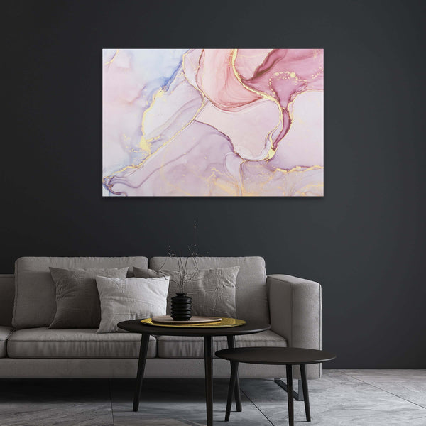 Pink and Gold Marble Wall Art | MusaArtGallery™ 