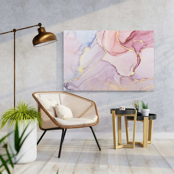 Pink and Gold Marble Wall Art | MusaArtGallery™ 