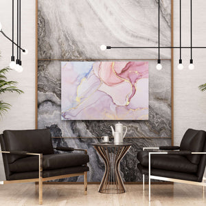 Pink and Gold Marble Wall Art | MusaArtGallery™ 