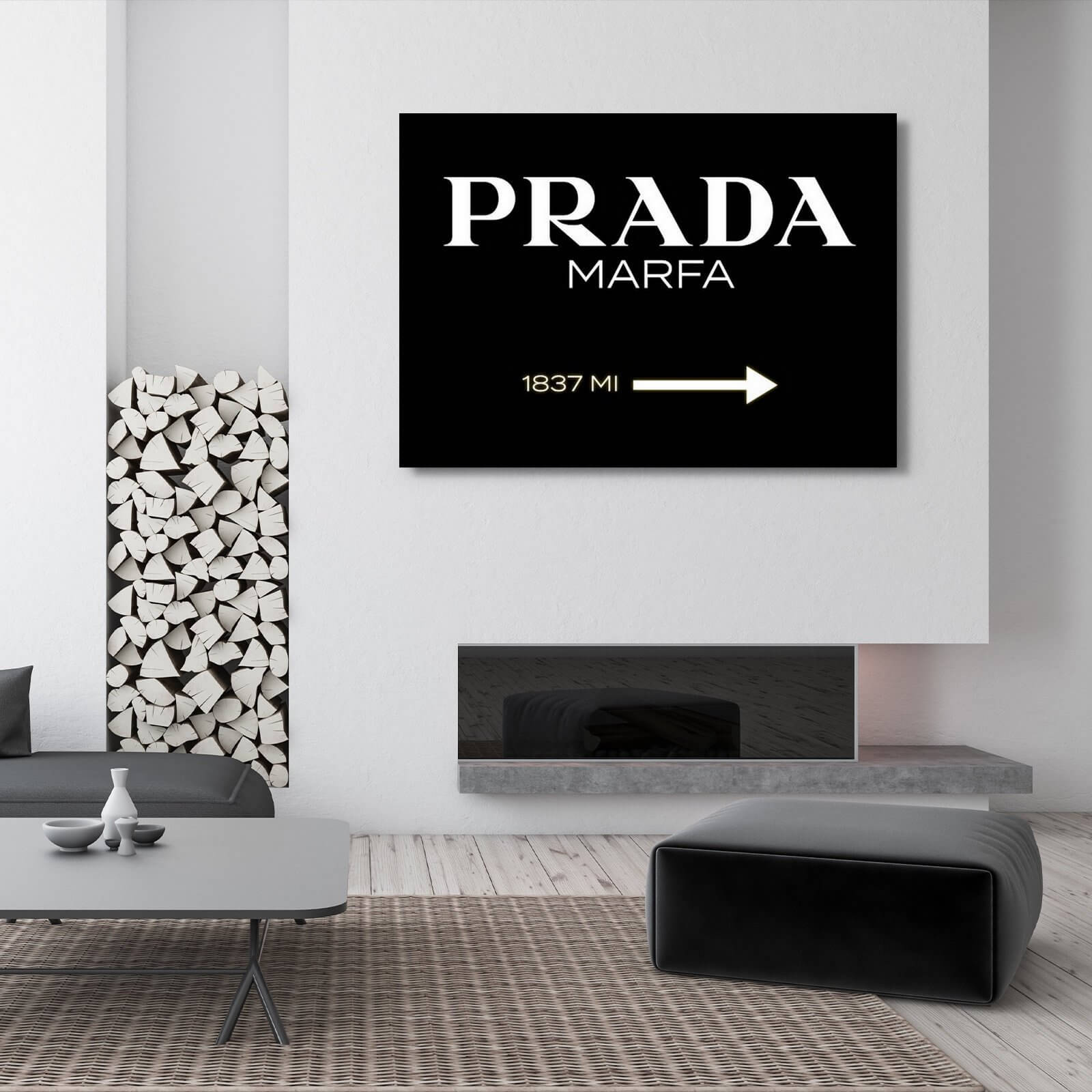 Prada Marfa II black and white poster  Wall art, framed prints and posters  – Artesta