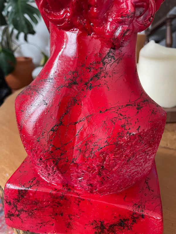 Red David Head Sculpture - David Bust | MusaArtGallery™