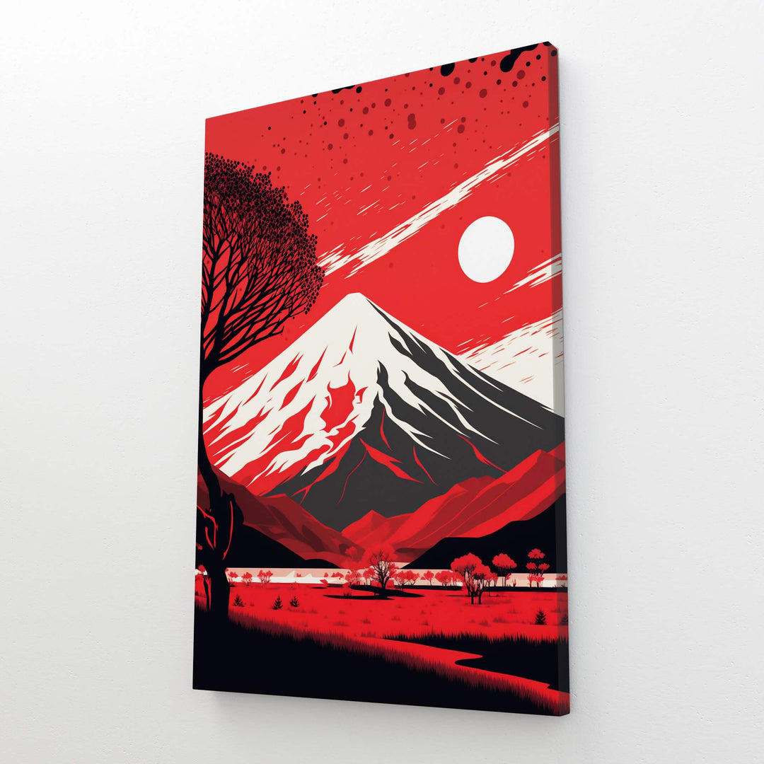 Red Minimal Japanese Art | MusaArtGallery™