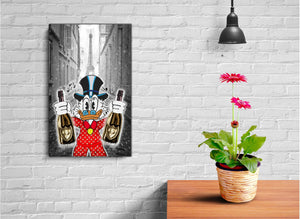 Scrooge Mcduck Paris Canvas