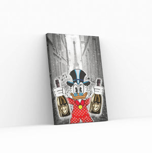 Scrooge Mcduck Paris Canvas