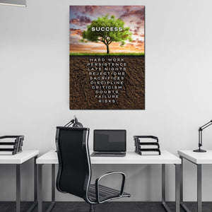 Tree Of Success Canvas - Motivational Art