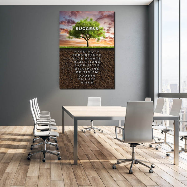 Tree Of Success Canvas - Motivational Art