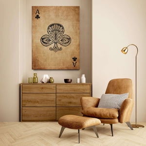 Vintage Ace of Clubs Art | MusaArtGallery™