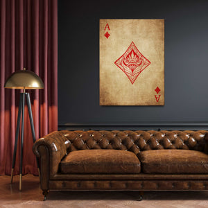 Vintage Ace of Diamonds Art  MusaArtGallery™