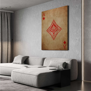 Vintage Ace of Diamonds Art  MusaArtGallery™