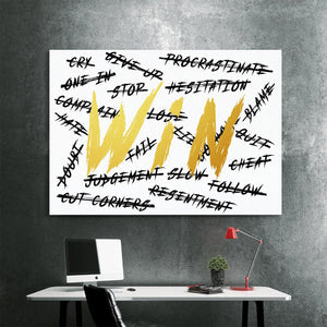 Win Motivational Canvas - Success Art