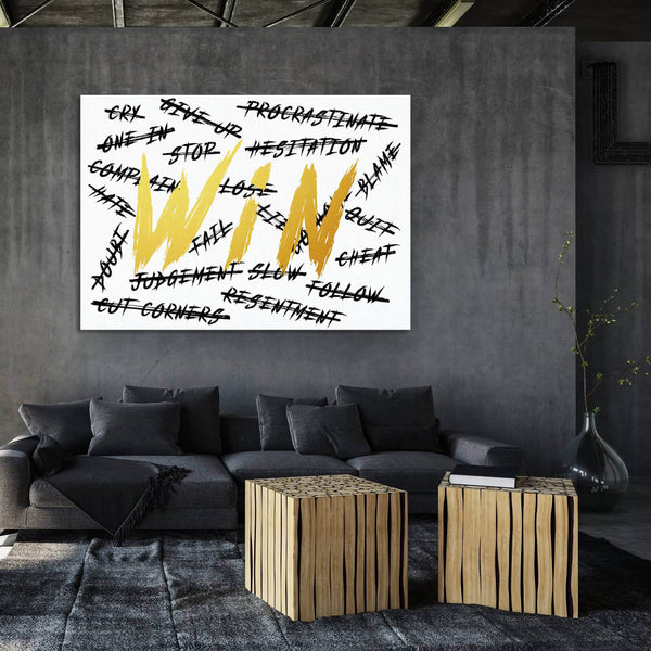 Win Motivational Canvas - Success Art