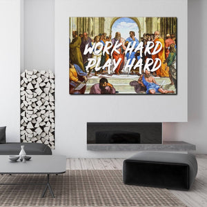 Work Hard Play Hard Wall Art