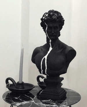 White Drip David Bust Statue - David Bust Statue For Sale