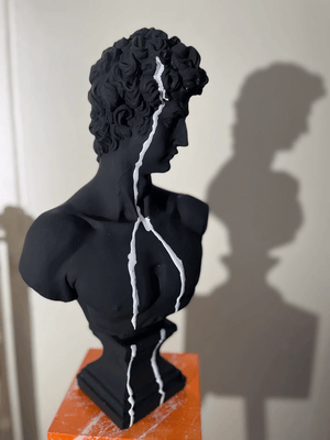 White Drip David Bust Statue - David Bust Statue For Sale
