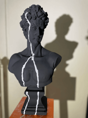 White Drip David Bust Statue - David Bust Statue For Sale