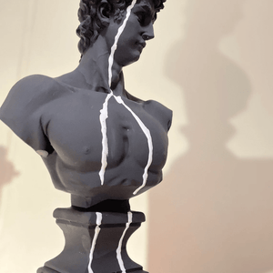 White Drip David Bust Statue - David Bust Statue For Sale