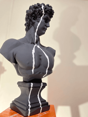 White Drip David Bust Statue - David Bust Statue For Sale