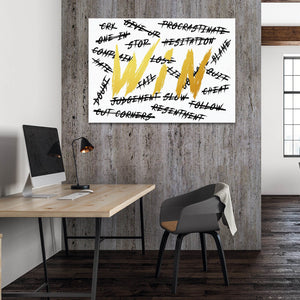 Win Motivational Canvas - Success Art