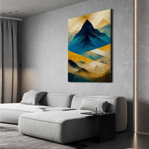 Yellow Abstract Mountain Wall Art | MusaArtGallery™ 
