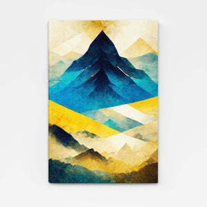 Yellow Abstract Mountain Wall Art | MusaArtGallery™ 