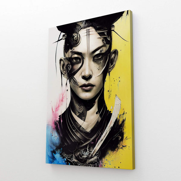 Yellow Samurai Wall Art | MusaArtGallery™ 