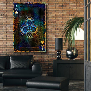 Gold Ace of Clubs Art | MusaArtGallery™