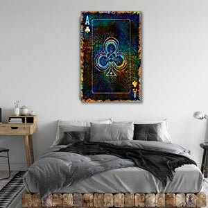Gold Ace of Clubs Art | MusaArtGallery™