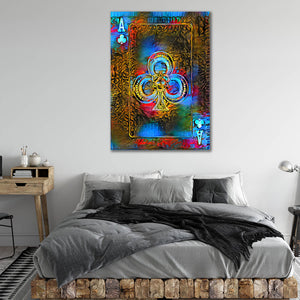 Blue Ace of Clubs Art | MusaArtGallery™